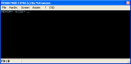 TRS80 Model I screenshot