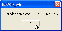Information about the allocated floppy disk image