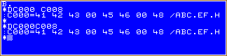 Dump command example