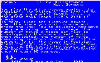 SHOGUN screen shot