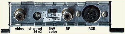 Rear view of the MZ-700's colour encoder