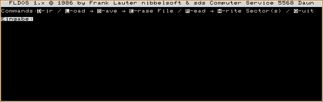 Example screenshot of FLDOS-800