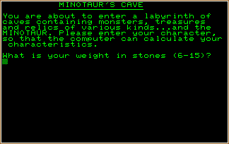 MINOTAUR'S CAVE screen shot