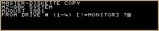 MASTER DISK COPY screen shot